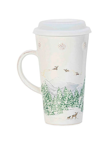 Juliska Berry & Thread North Pole Travel Mug with Silicone Lid